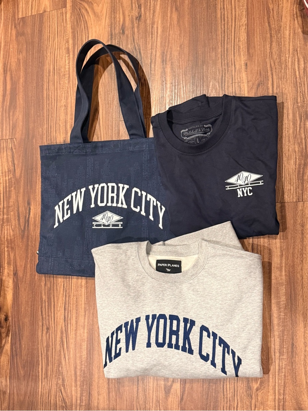 New York City Navy Tote Bag